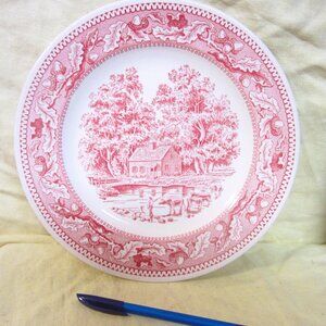 VTG IRONSTONE MEMORY LANE DECORATIVE PLATE 10''  VTG 1965 IRONSTONE PLATE MEMORY